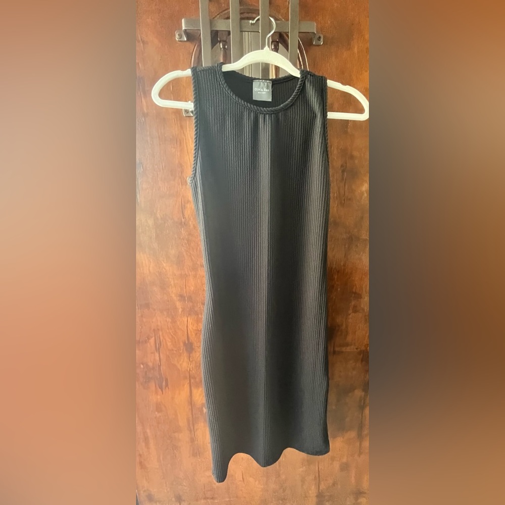 Black casual tank dress